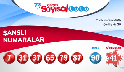 08 Mart 2025 Sayısal Loto Sonuçları