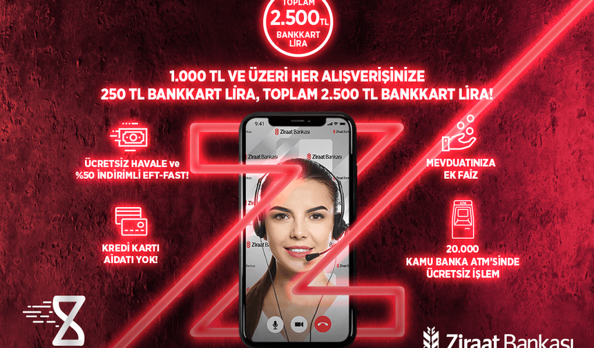 Ziraat Mobil'den Müşteri Olun, 2500 TL Kazanın