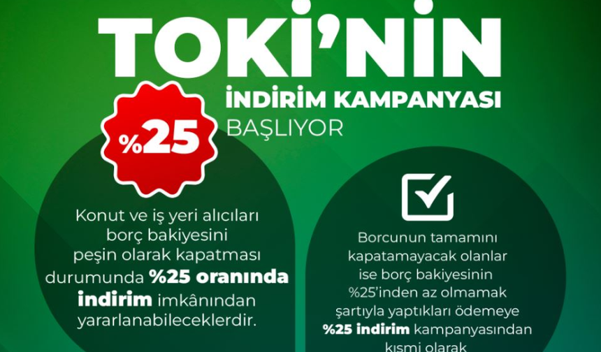 TOKİ'nin indirim kampanyasının detayları belli oldu