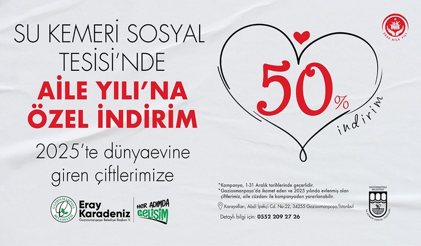 Su Kemeri Sosyal Tesisi’nde yüzde 50 indirim kampanyası başladı